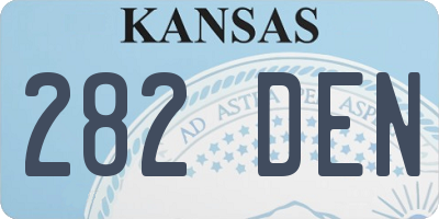 KS license plate 282DEN