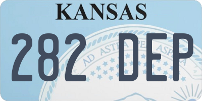 KS license plate 282DEP