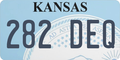 KS license plate 282DEQ