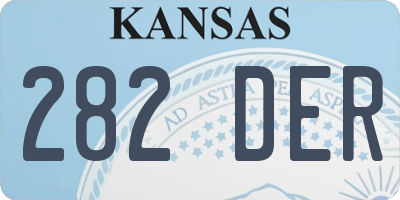 KS license plate 282DER