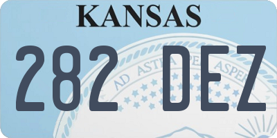 KS license plate 282DEZ
