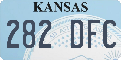 KS license plate 282DFC