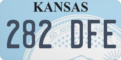 KS license plate 282DFE