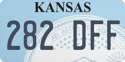 KS license plate 282DFF