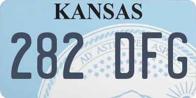 KS license plate 282DFG