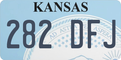 KS license plate 282DFJ