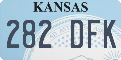 KS license plate 282DFK