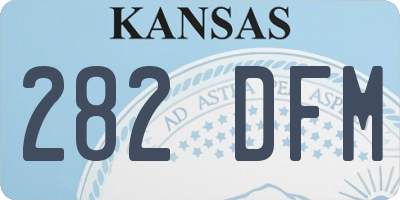 KS license plate 282DFM