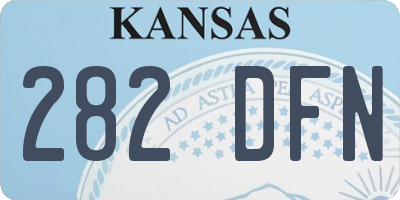 KS license plate 282DFN