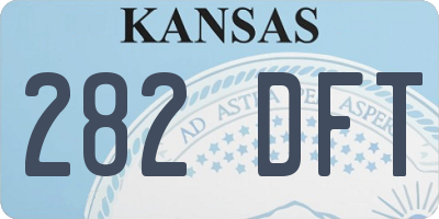 KS license plate 282DFT