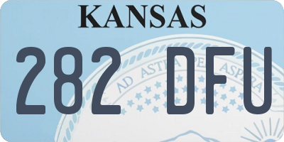 KS license plate 282DFU