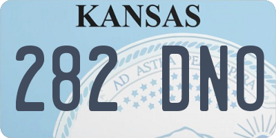KS license plate 282DNO