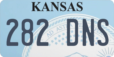 KS license plate 282DNS