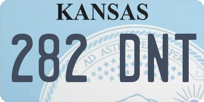 KS license plate 282DNT