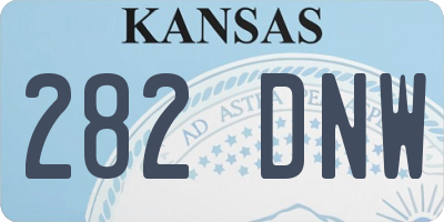 KS license plate 282DNW