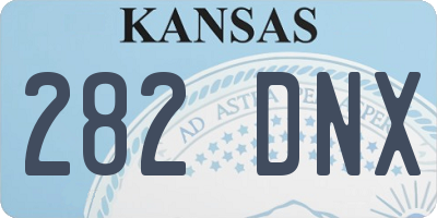 KS license plate 282DNX