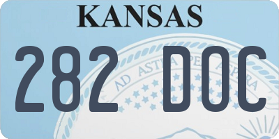 KS license plate 282DOC