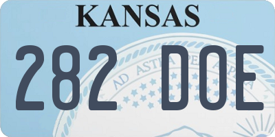 KS license plate 282DOE