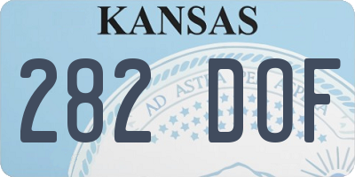 KS license plate 282DOF