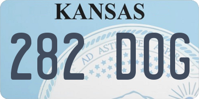 KS license plate 282DOG