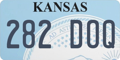 KS license plate 282DOQ