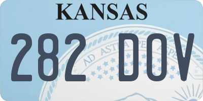 KS license plate 282DOV