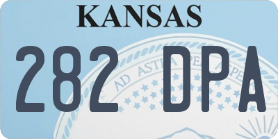 KS license plate 282DPA