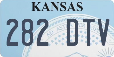 KS license plate 282DTV