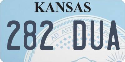 KS license plate 282DUA