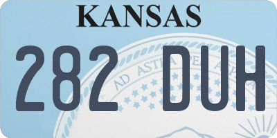 KS license plate 282DUH