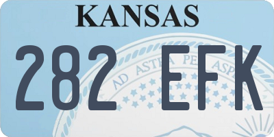 KS license plate 282EFK