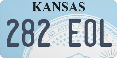 KS license plate 282EOL
