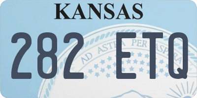 KS license plate 282ETQ