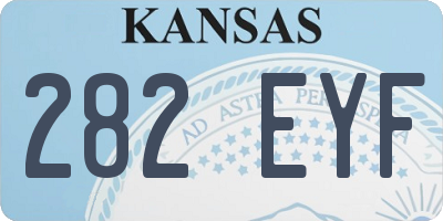 KS license plate 282EYF