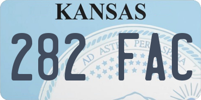 KS license plate 282FAC