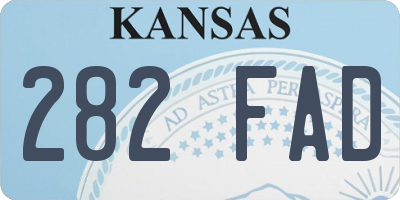 KS license plate 282FAD