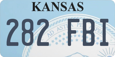 KS license plate 282FBI