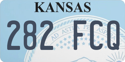 KS license plate 282FCQ