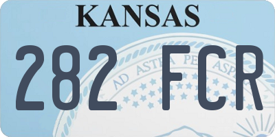 KS license plate 282FCR