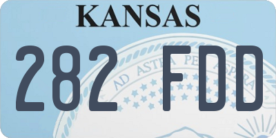 KS license plate 282FDD