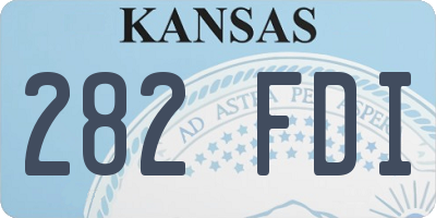 KS license plate 282FDI