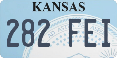KS license plate 282FEI