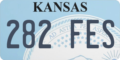 KS license plate 282FES