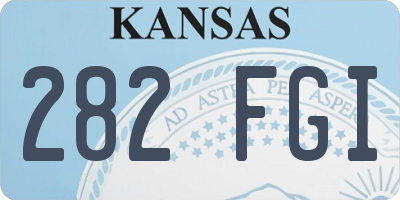 KS license plate 282FGI