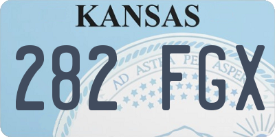 KS license plate 282FGX