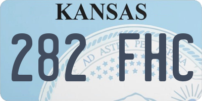 KS license plate 282FHC