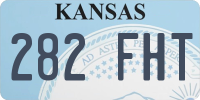 KS license plate 282FHT