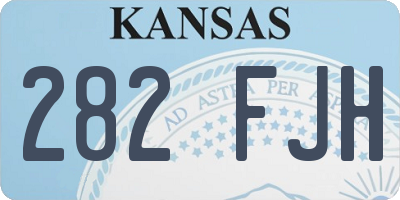 KS license plate 282FJH