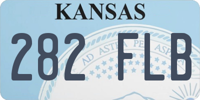 KS license plate 282FLB