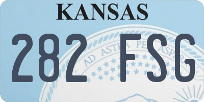 KS license plate 282FSG